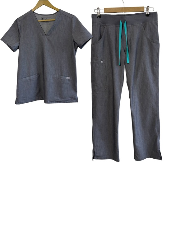 Figs Other - FIGS Size Small Gray Scrub Set Top Pants Neutral Nurse Doctor